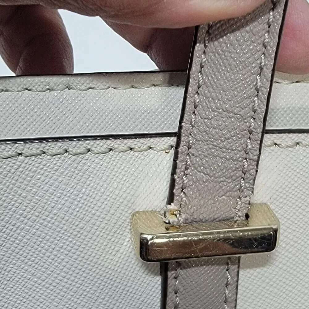 Kate‎ Spade Large Grand Street Harmony Colorblock Tote in Cream and Dove Gray